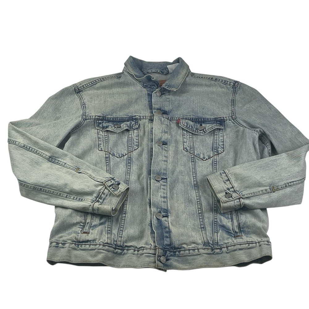 Levi's Denim Jacket‎ XL Light Wash Trucker Style L312-B Made in Mexico